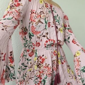 Floral Bell-Sleeve Romper